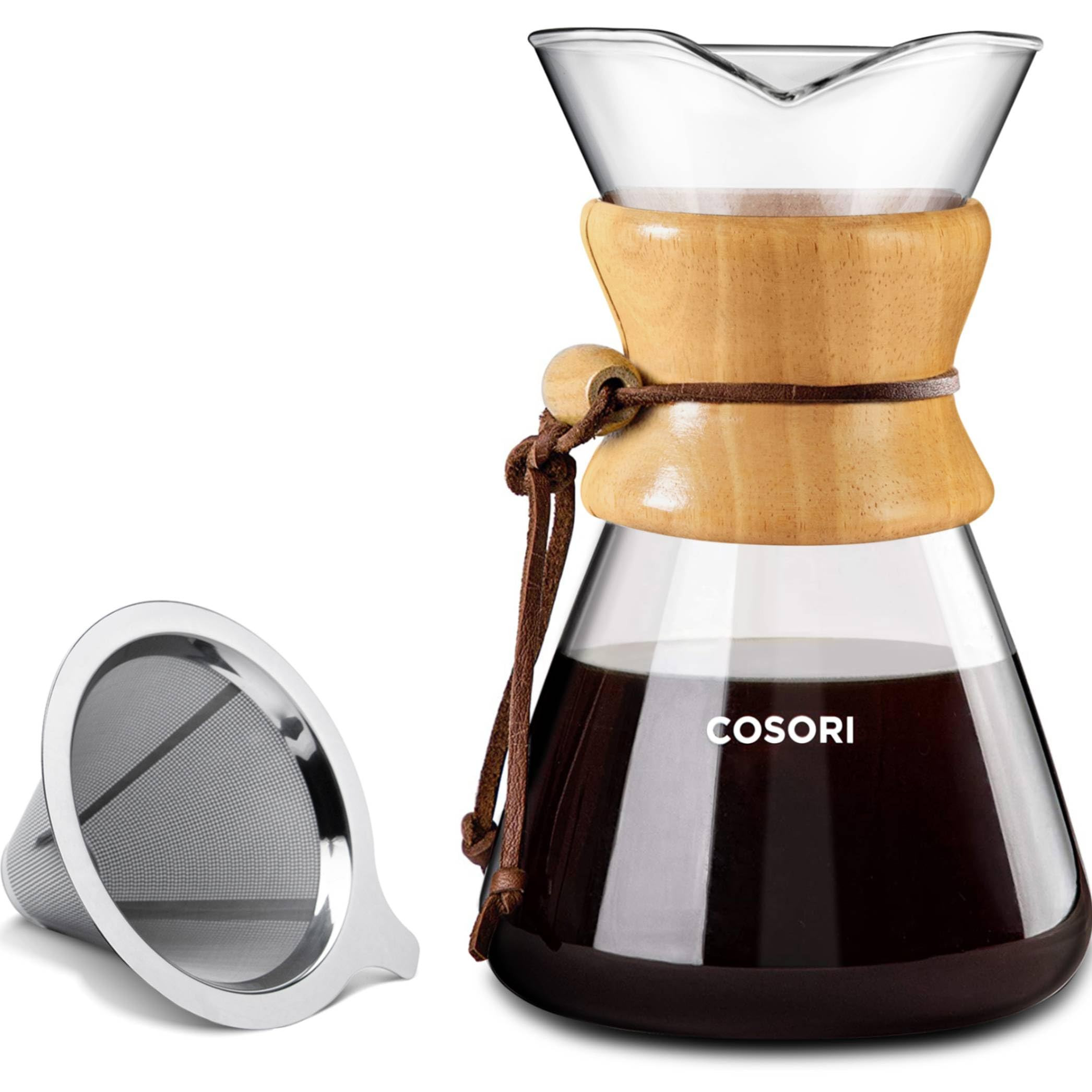 COSORI Pour Over Coffee Maker with Double Layer Stainless Steel Filter, 8-Cup, 34oz, Drip Coffee ... | Amazon (US)