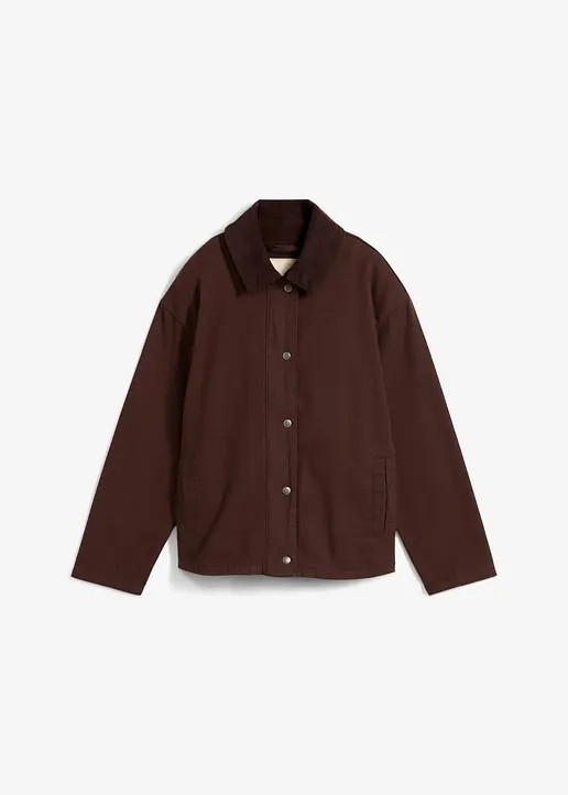 Twill-Jacke mit Cordkragen | Bonprix DE