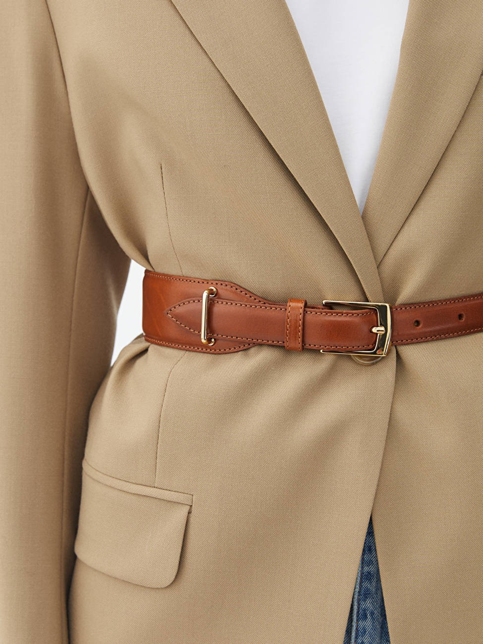 High Waist Leather Belt | ARKET (US&UK)