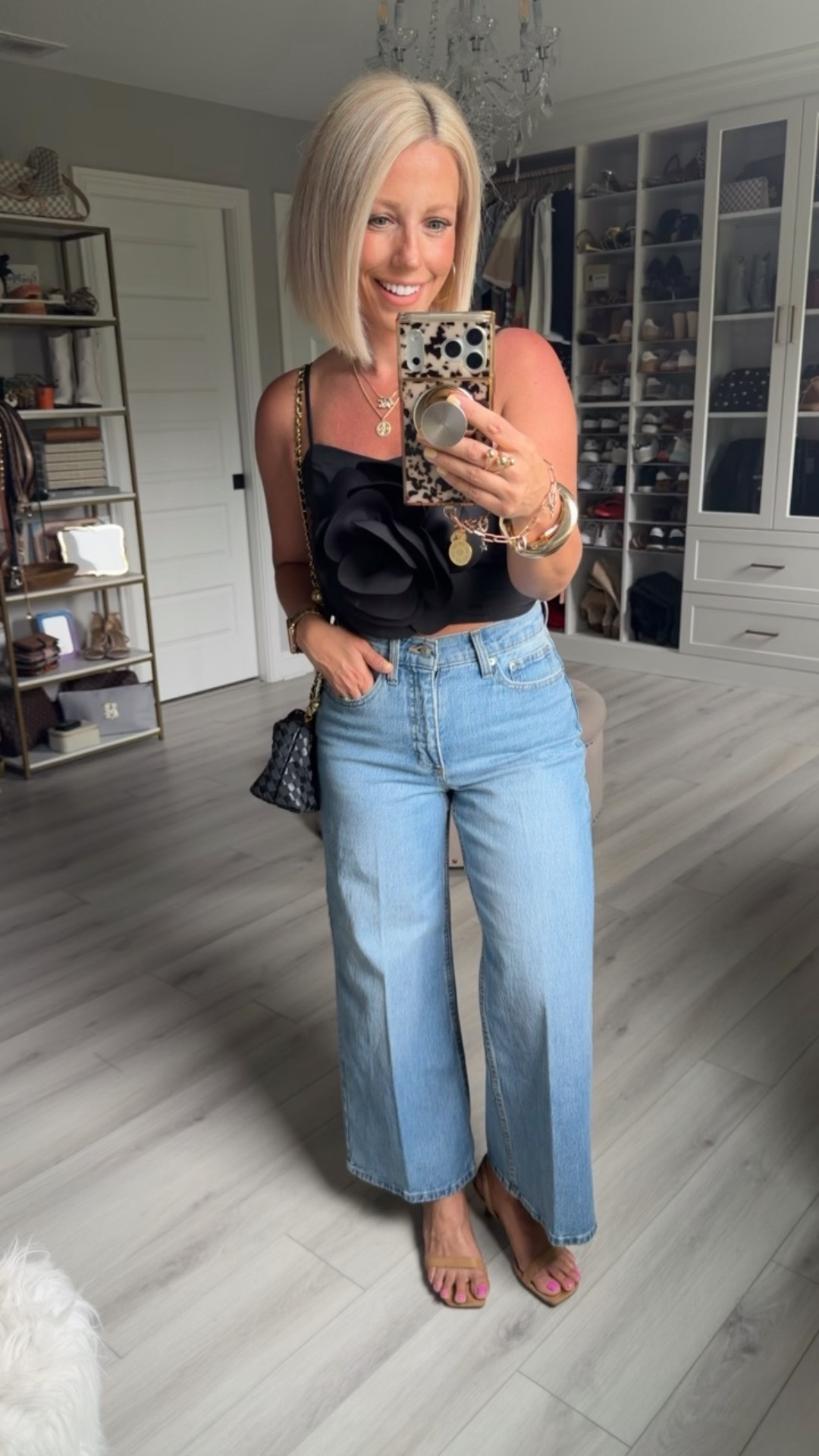 Tank medium 
Jeans TTS size 4
Heels sized up 1/2 size

#LTKSaleAlert #LTKootd #LTKSeasonal