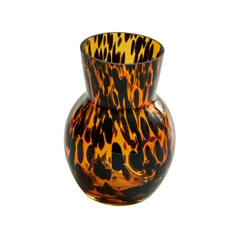 Better Homes & Gardens Tortoise Glass Vase, 7'', Brown - Walmart.com | Walmart (US)