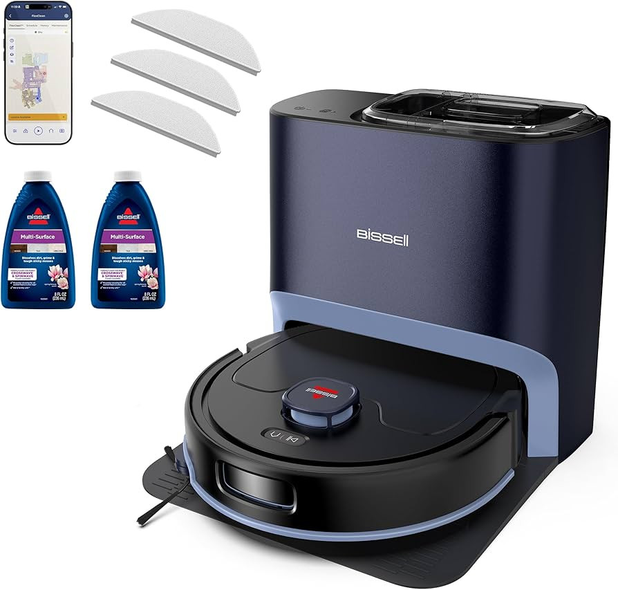 Bissell FlexClean FurForce Robot Vacuum & Mop with No Tangle Pet Brush Roll, LiDAR Navigation & L... | Amazon (US)