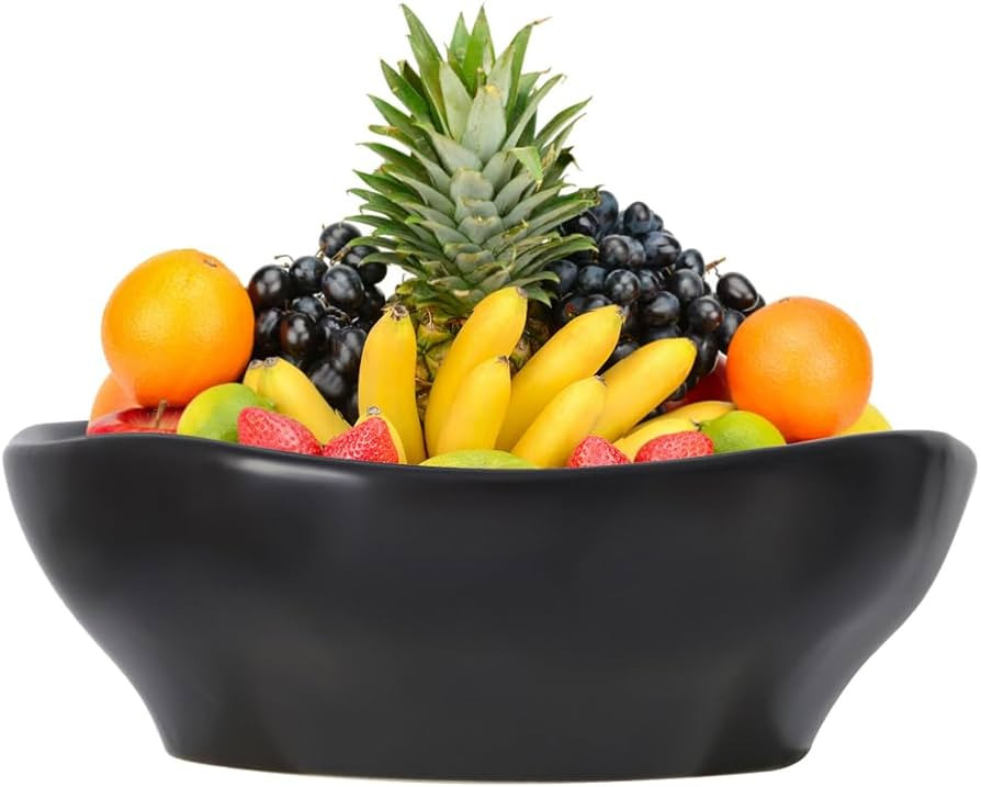 12.2'' Modern Art Decorative Bowl,120oz Large Capacity,Multifunctional kitchen Storage | Amazon (US)