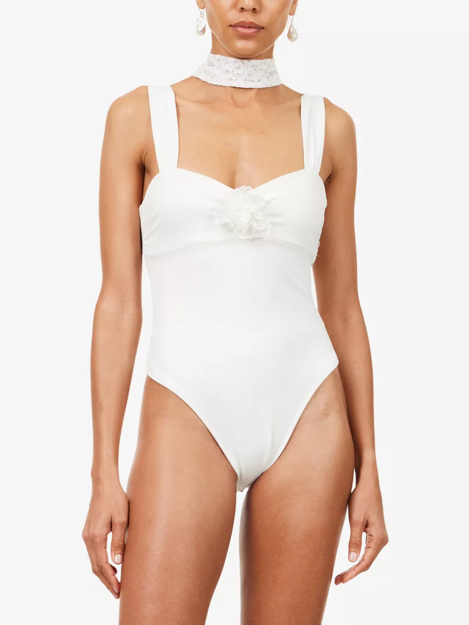 Lace-Scarf Barbuda Woven Swimsuit | Selfridges