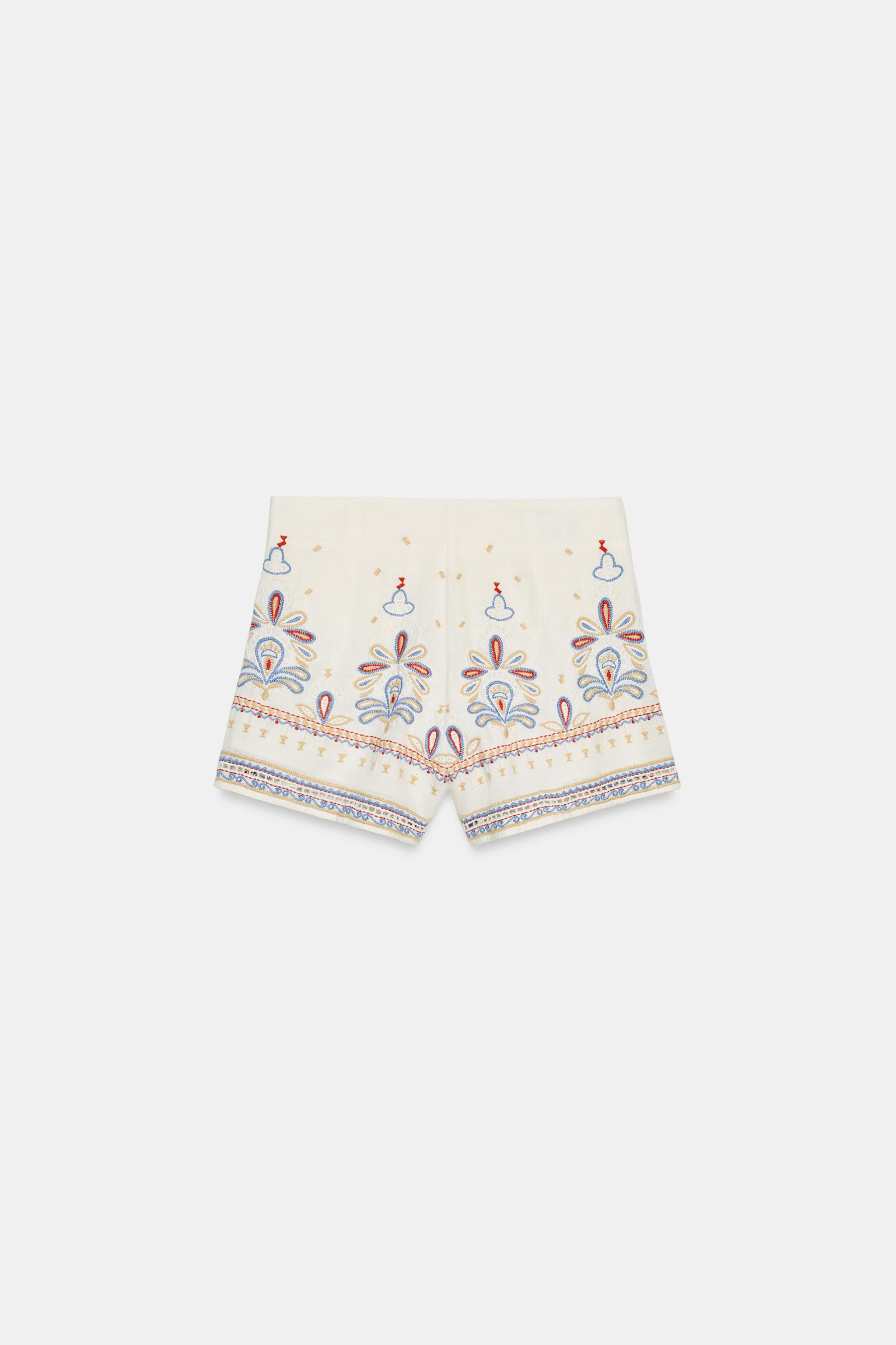 EMBROIDERED SHORTS | Zara US