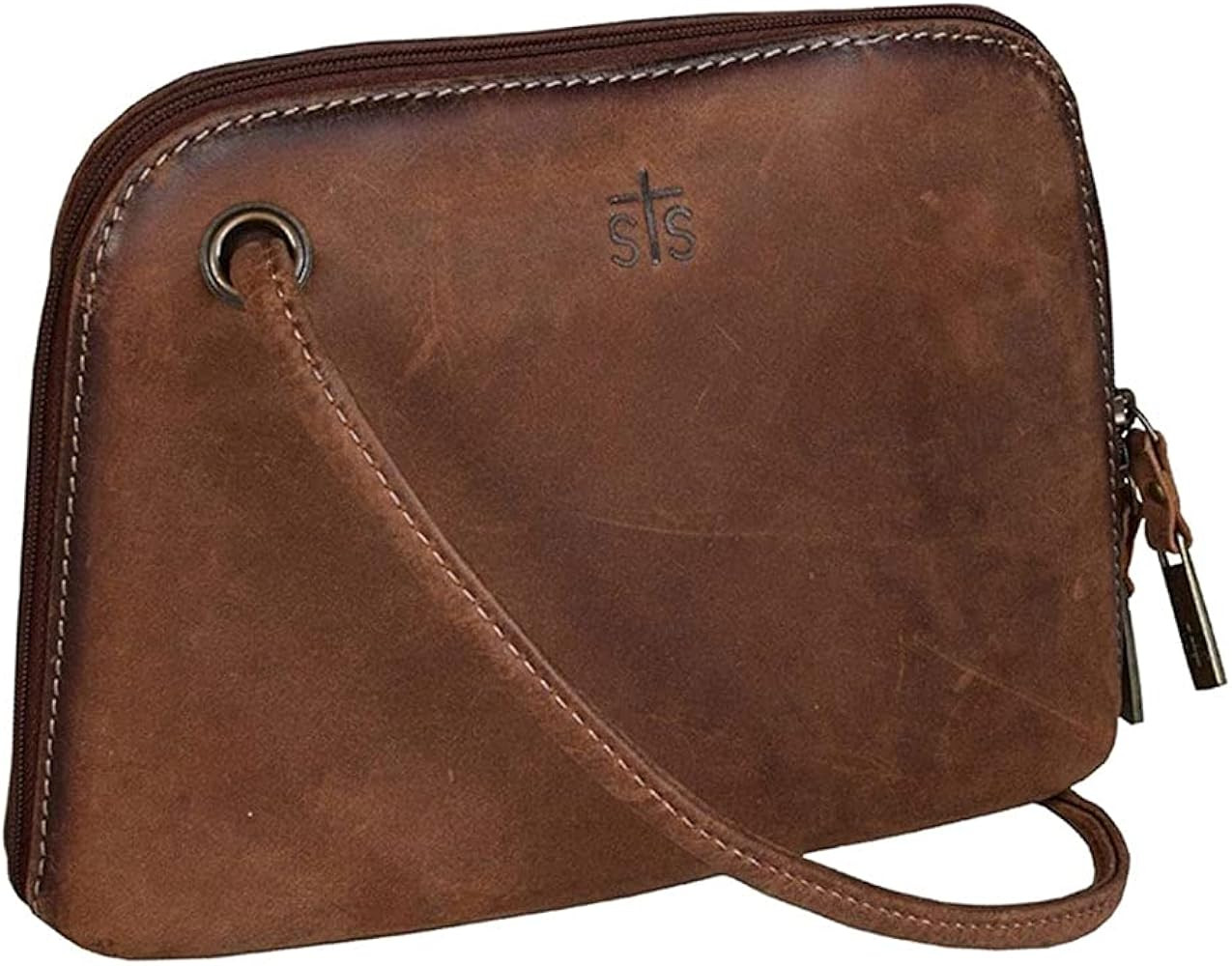 STS Ranchwear Women's Western Brown Leather Baroness Crossbody Classic Bag | Amazon (US)