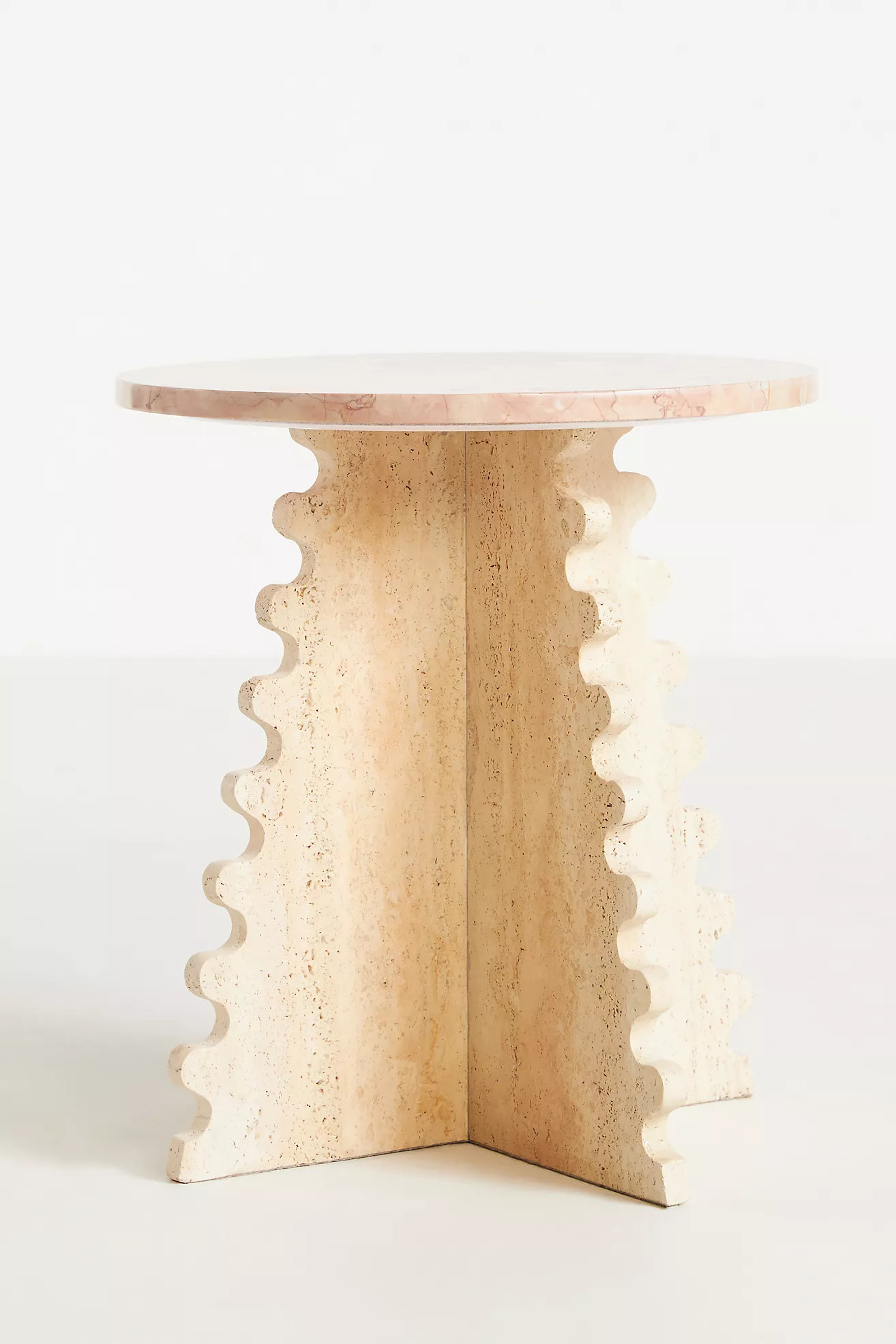 Scalloped Marble Top Side Table | Anthropologie (US)