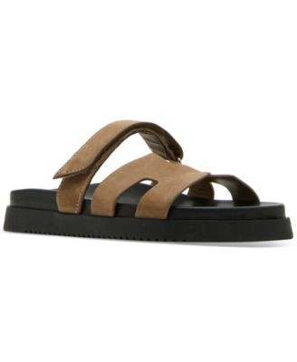 Steve Madden Women's Mayven Footbed Slide Sandals - Tan Nubuck | Macy's