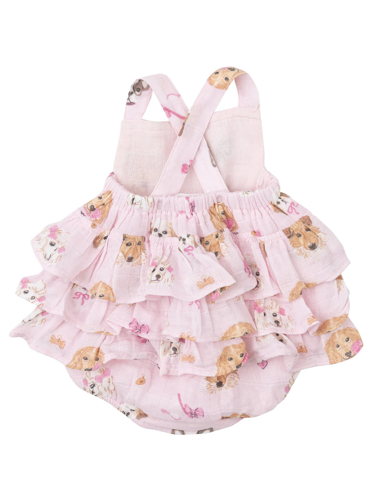 Ruffle Sunsuit, Pretty Puppy Faces | SpearmintLOVE