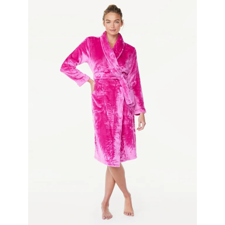 Joyspun Women's Plush Sleep Robe, Size S to 3X | Walmart (US)