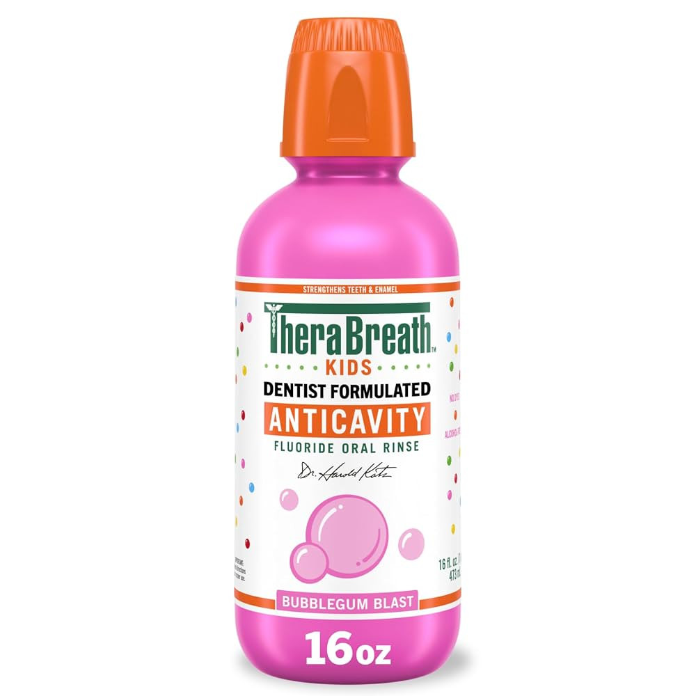 TheraBreath Kids Anticavity Fluoride Oral Rinse, Strengthens Teeth & Enamel, Alcohol Free & Dye F... | Amazon (US)