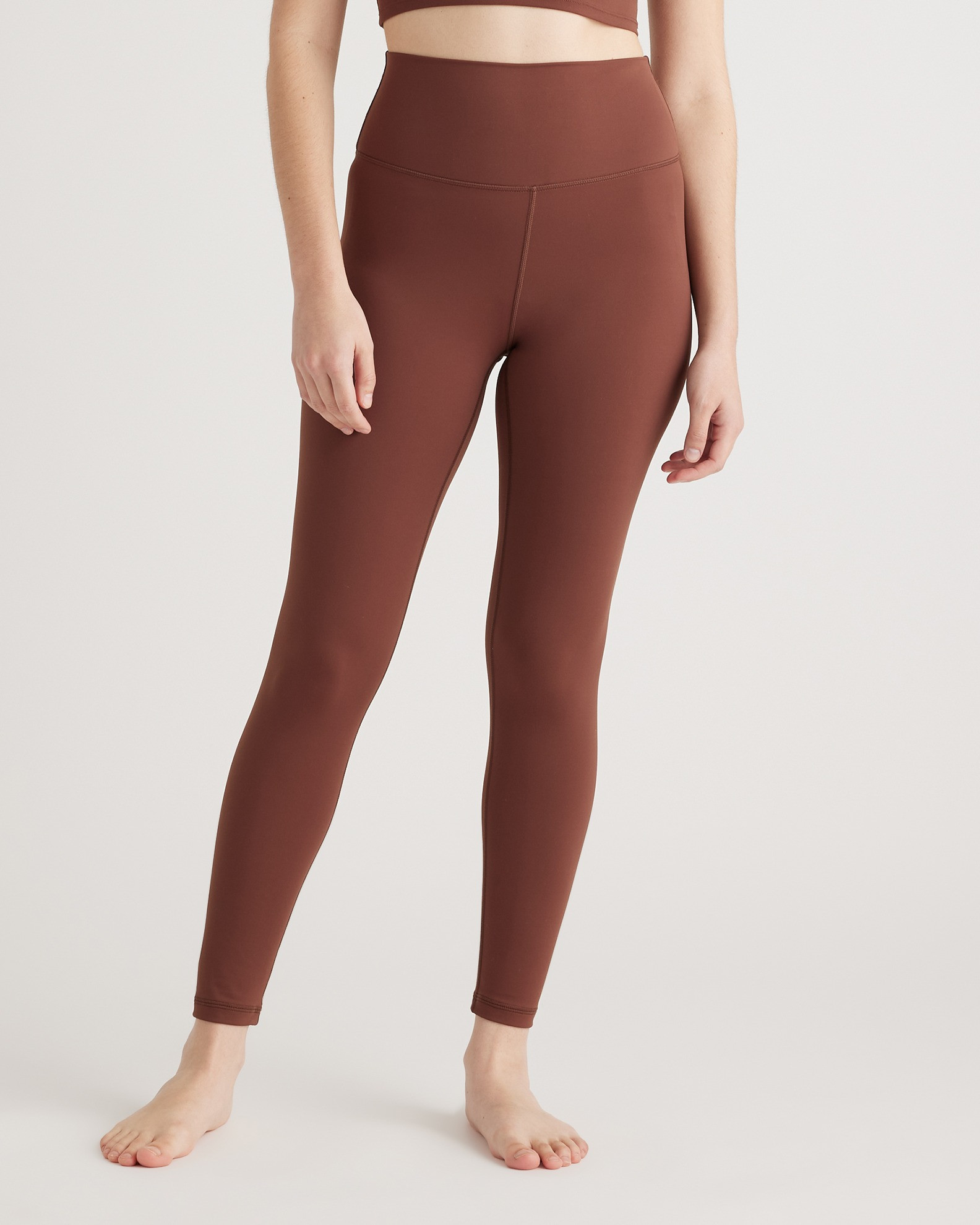 Quince | Women's Ultra-Form High-Rise Legging in Chocolate, Size XS, Nylon/Spandex | Quince