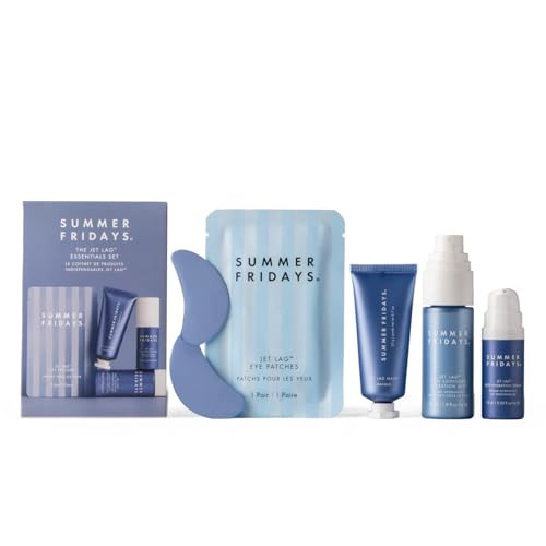 Summer Fridays Jet Lag™ Essentials - Mini Hydrating Skin Care Set With Jet Lag™ Mask, Eye Patches, Deep Hydration Face Serum & Hydration Mist - Travel Size Skincare Kit & Gift Set (4 Count) | Amazon (US)