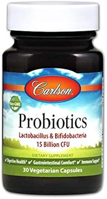 Carlson - Probiotics, 15 Billion CFU, Lactobacillus & Bifidobacteria, Digestive Health, Gastroint... | Amazon (US)