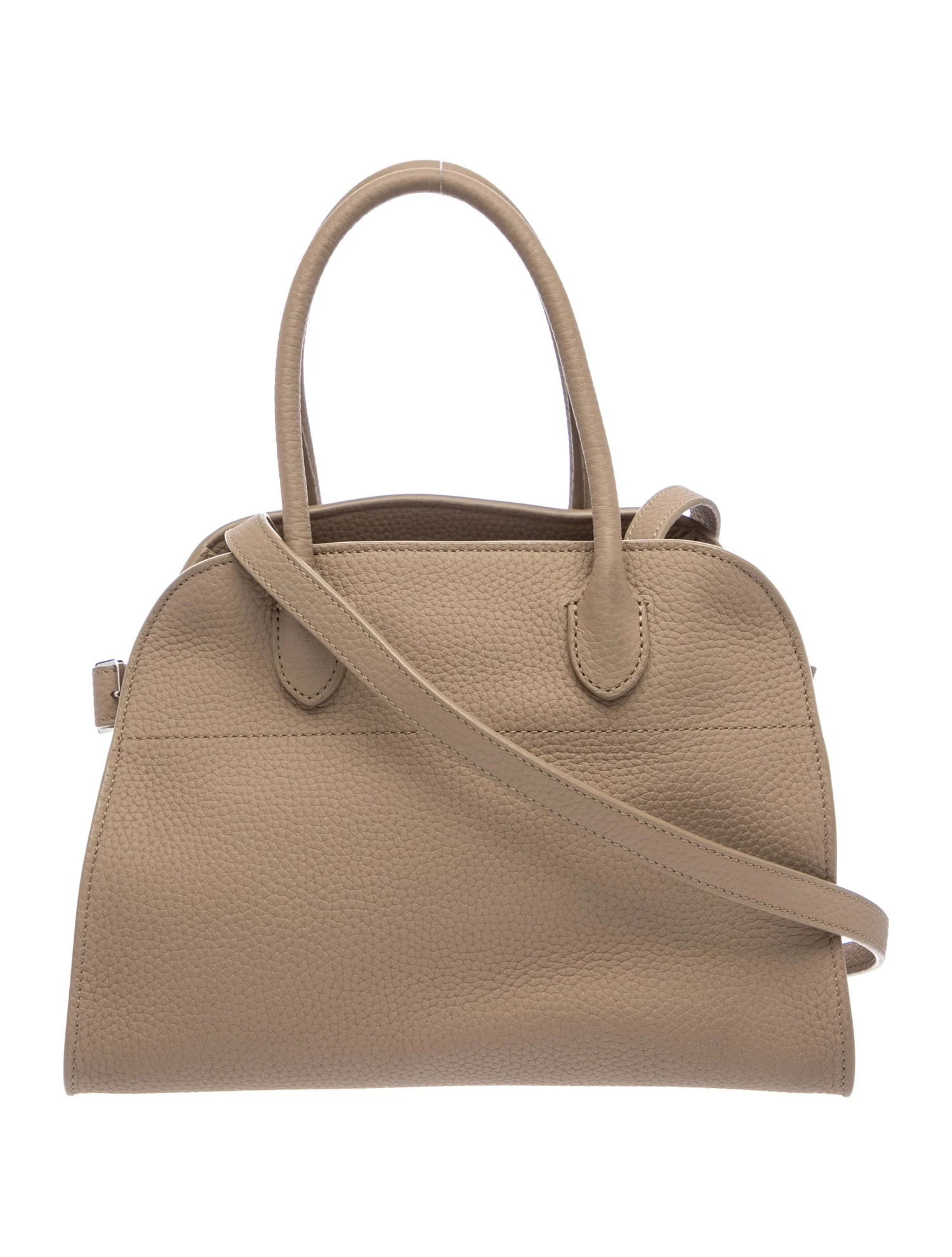 The Row Leather Margaux 10 - Neutrals Handle Bags, Handbags - THR201847 | The RealReal | The RealReal