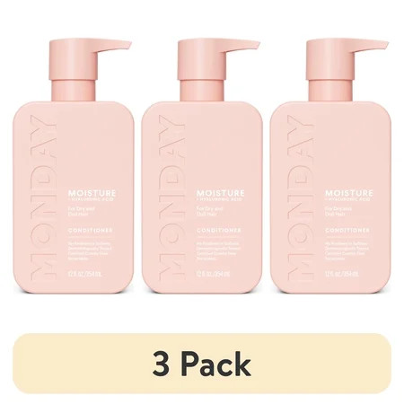 (3 pack) MONDAY Haircare MOISTURE Conditioner Hydrates Dry Hair Hyaluronic Acid Shea Butter 12 fl oz | Walmart (US)