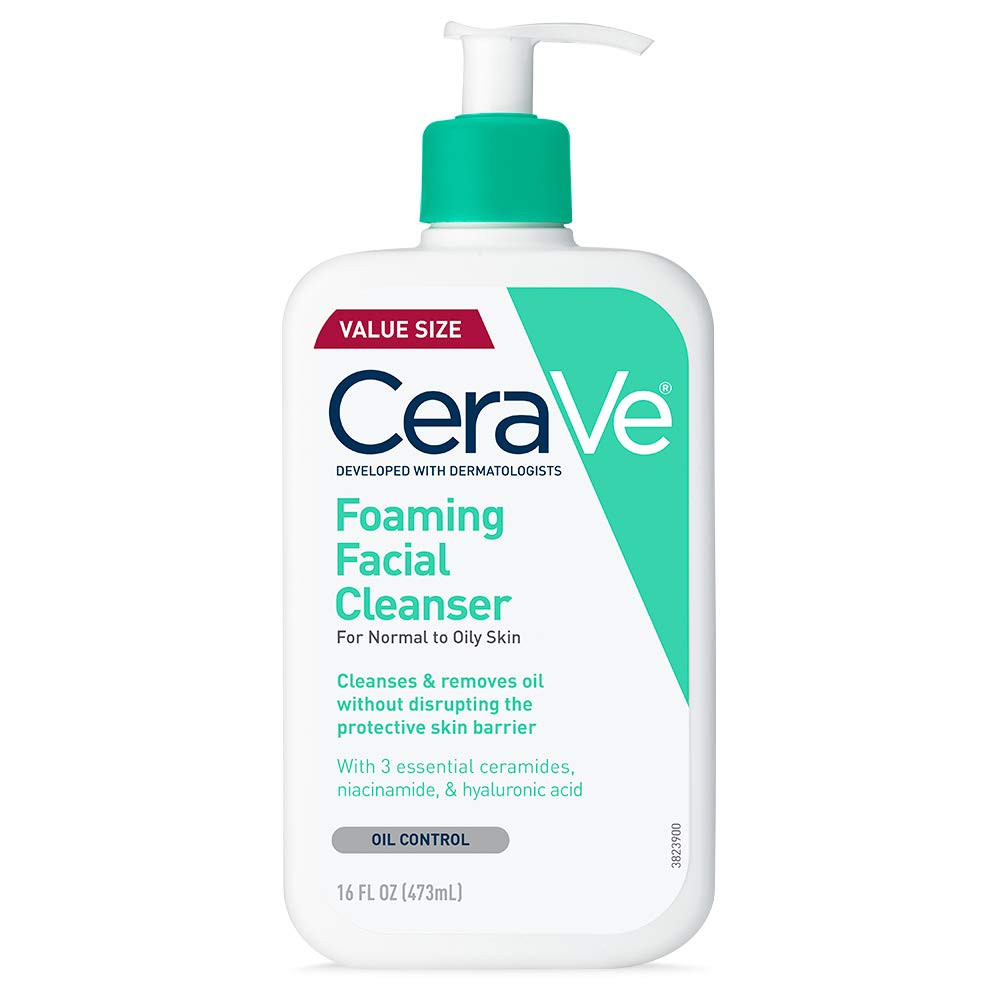 CeraVe Foaming Facial Cleanser | Daily Face Wash for Oily Skin with Hyaluronic Acid, Ceramides, a... | Amazon (US)