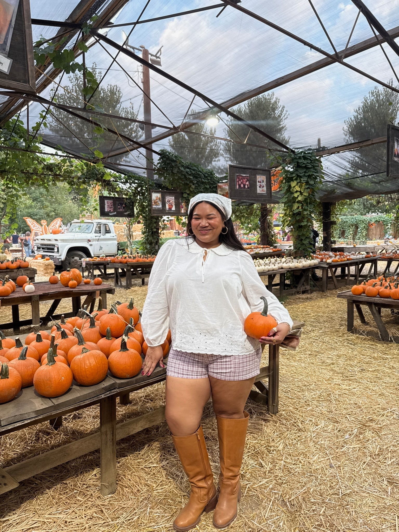 plus size pumpkin patch outfit 🎃 sizes I’m wearing: top XXL, shorts US 20, boots 9

#LTKSeasonal #LTKPlusSize #LTKHalloween