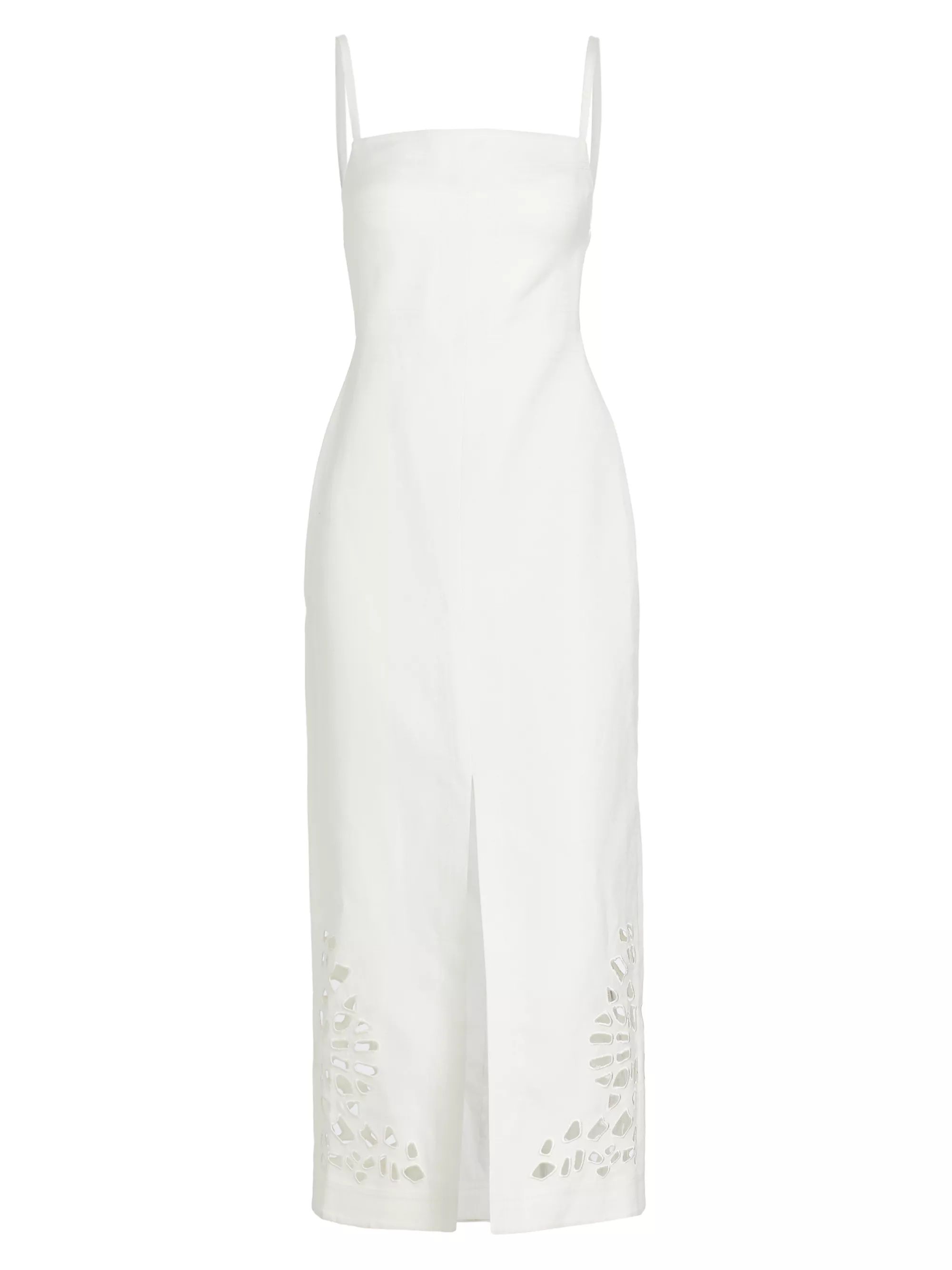 Delacourt Laser Cut Slip Midi-Dress | Saks Fifth Avenue