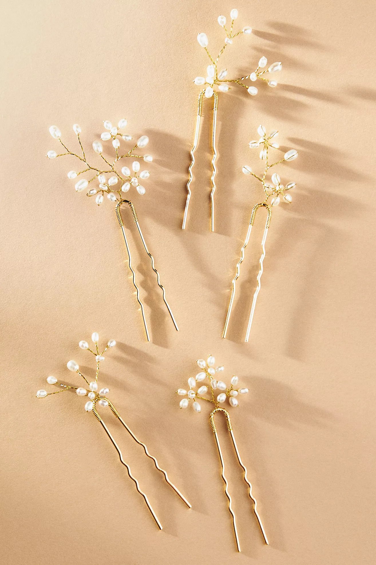 Twigs & Honey Baby's Breath Freshwater Pearl Hair Pins, Set of 5 | Anthropologie (US)