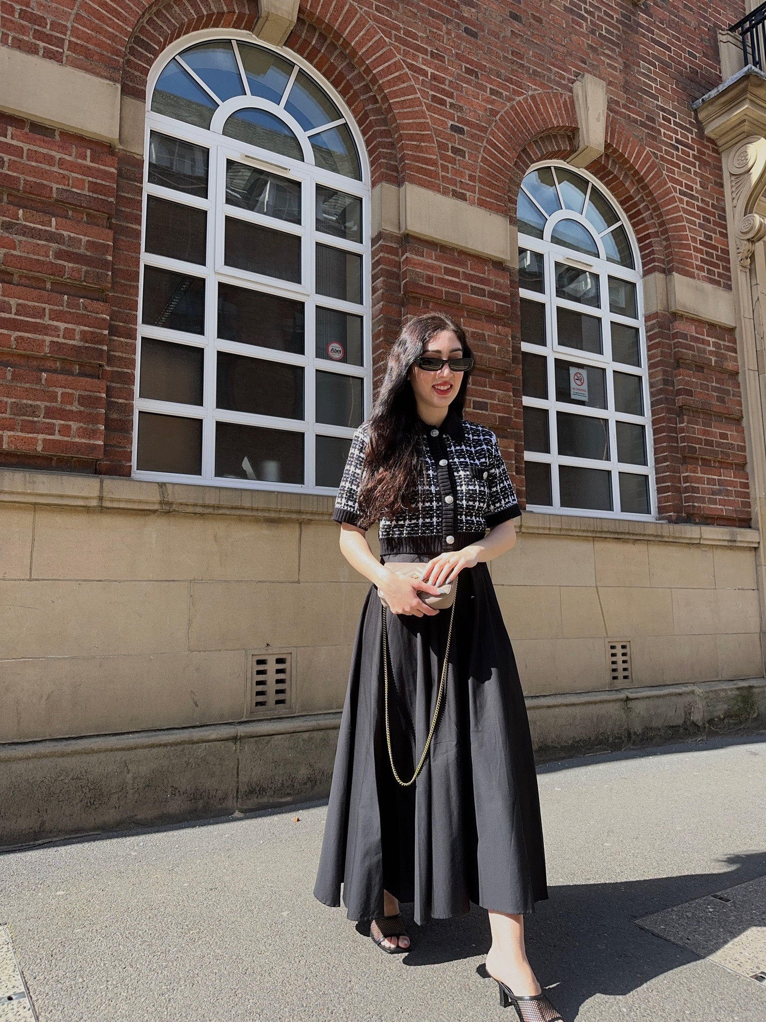 Cropped cardi, circular long black skirt, net mules, gucci mini marmont bag

#LTKFind #LTKeurope #LTKstyletip