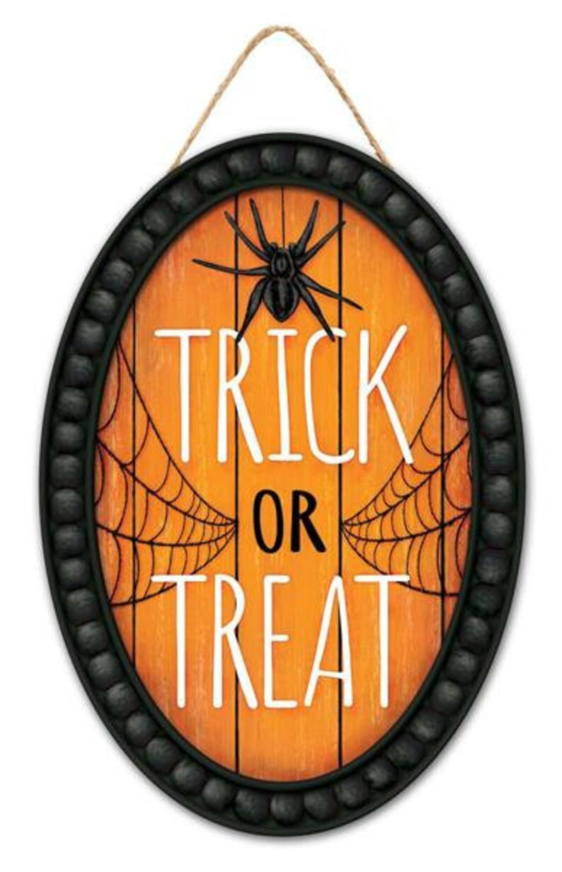 Trick or Treat Spider Oval Sign 13 H X 9 W - Etsy | Etsy (US)