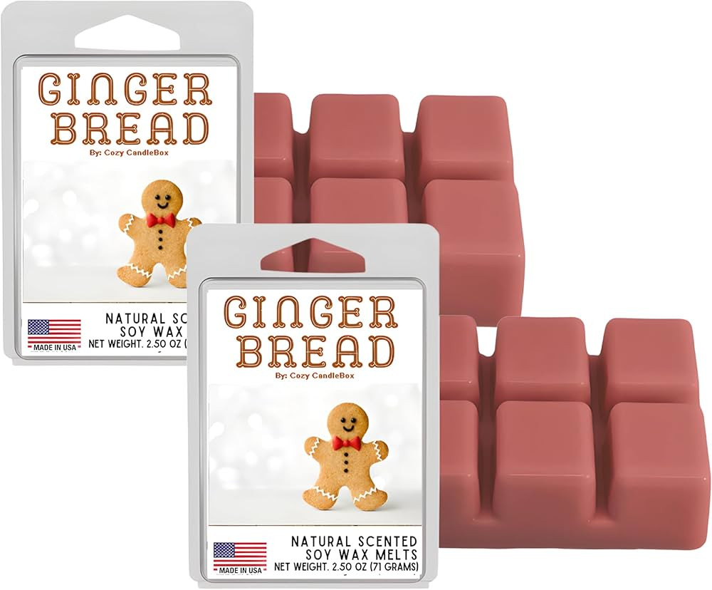 Soy Wax Melts, Made in USA (Pack of 2) - Gingerbread Plant-Based Soy Wax Cubes - Natural Scented,... | Amazon (US)