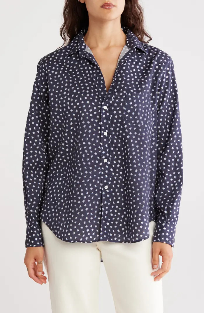 Eileen Star Print Relaxed Button-Up Shirt | Nordstrom Rack
