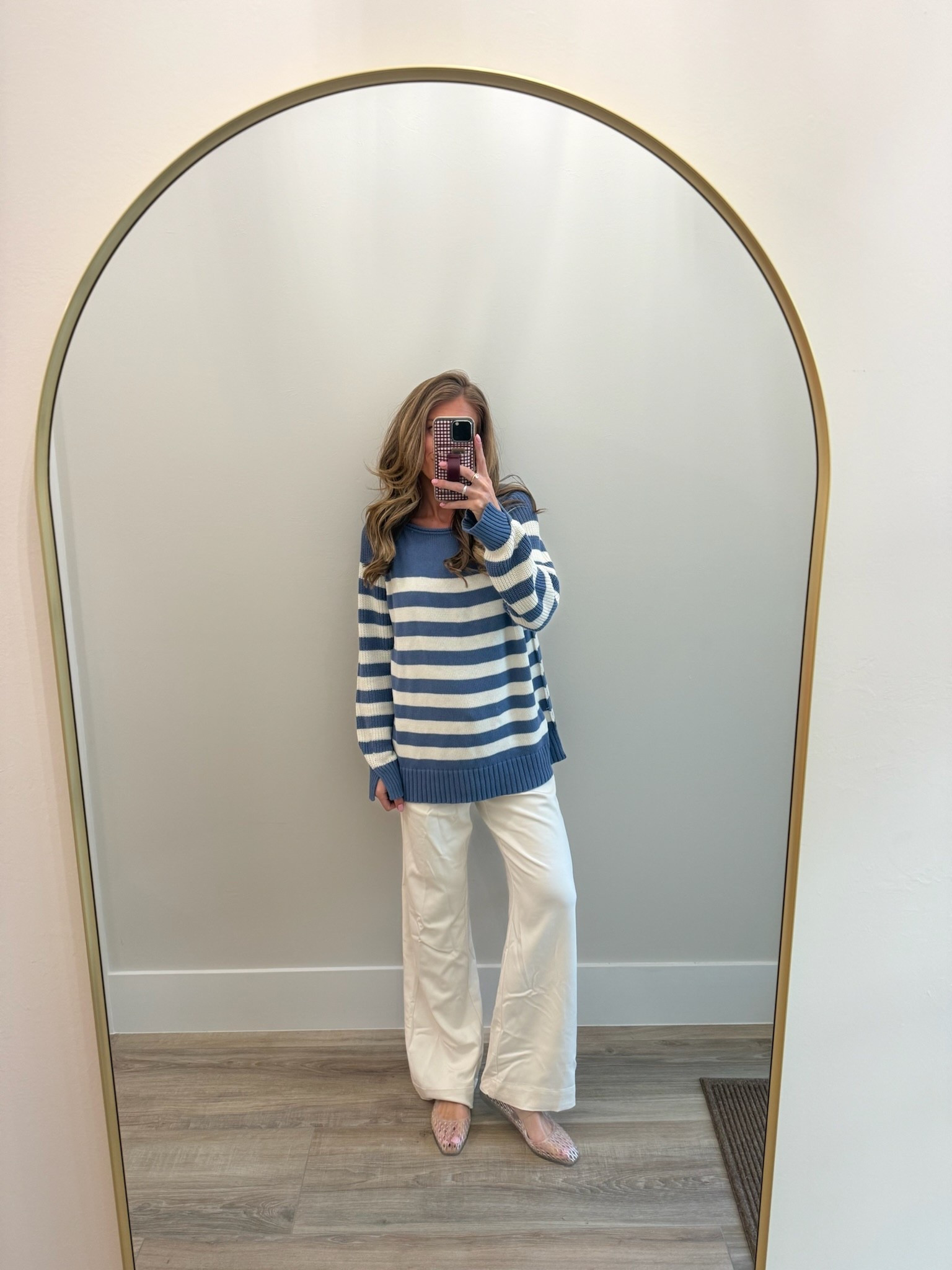 Cooler days at the beach called for cozy stripes 🤍

#LTKTall #LTKBump #LTKootd