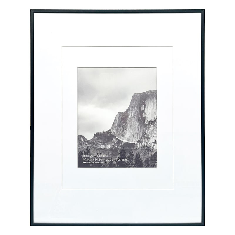16x20 Black Thin Matted to 8x10 Wall Frame | At Home