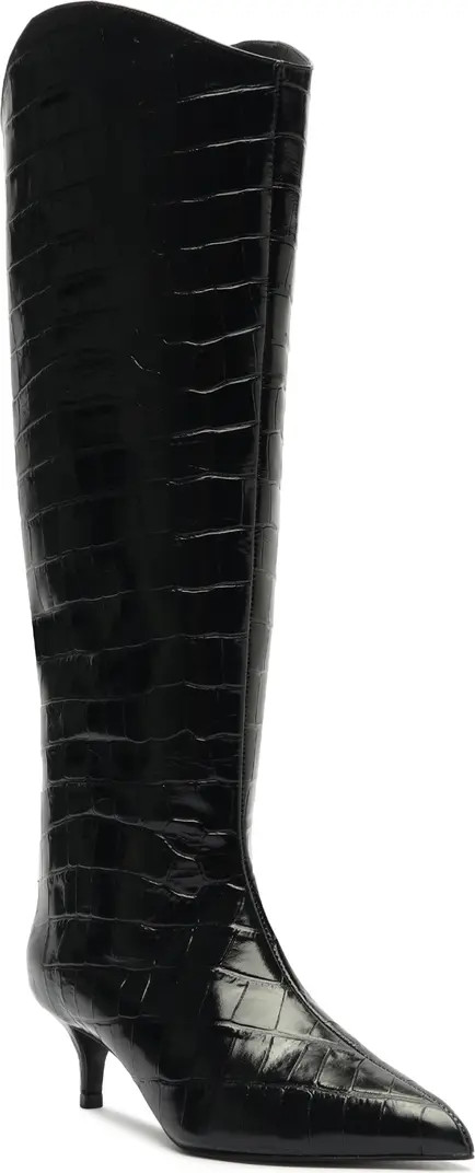 Maryana Pointed Toe Knee High Kitten Heel Boot (Women) | Nordstrom