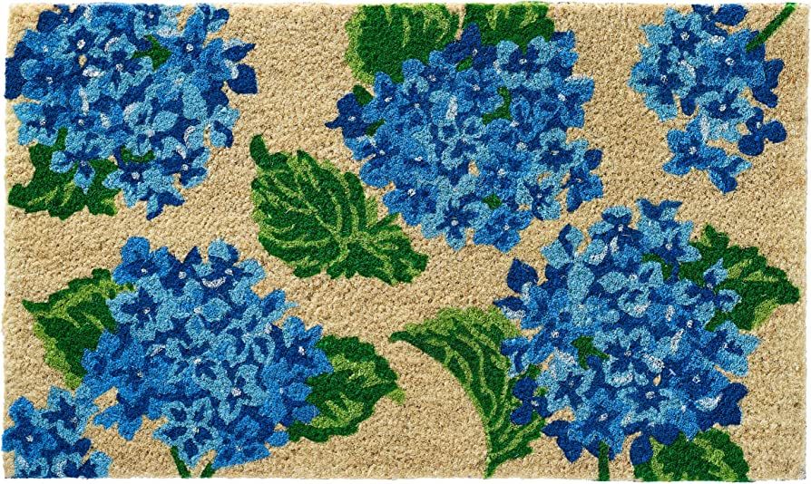 HF by LT Vintage Hydrangea 100% Coir Doormat, 18 x 30 inches, Naturally Durable, PVC-Backing, Sus... | Amazon (US)