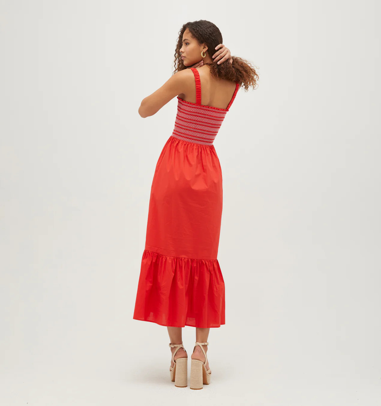 The Anjuli Nap Dress - Poppy Red Cotton | Hill House Home
