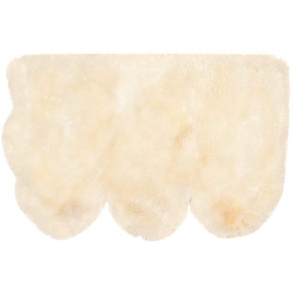 Allison Hand-Woven Faux Sheepskin White Area Rug | Wayfair North America
