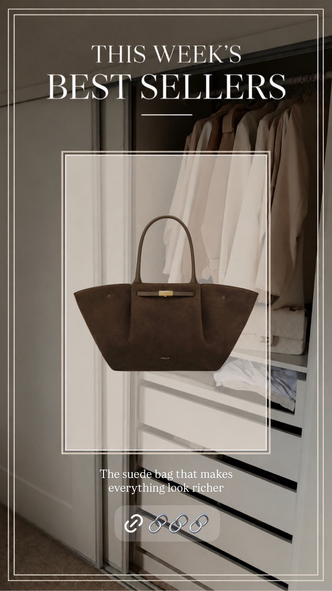 THIS WEEK’S BEST SELLERS 09/26/26 🤎 Demellier brown suede tote bag

Easy, wearable pieces that make everyday outfits feel instantly more polished. Save this post for your next outfit!

Bra 32C (81 cm) | Waist 26” (66 cm) | Hips 38” (96.5 cm) | Height 5’7” (170 cm)

#LTKStyleTip #ZaraStyle #FallStyle #BestSellers

#ZaraFinds #FallFashion #LTKFashion #FallOutfits