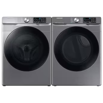 Samsung Samsung Stackable Front-Load Washer & Vented Electric Dryer Set in Platinum | Lowe's