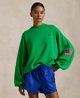 Women's Oversize Logo Fleece Crewneck | Macy's