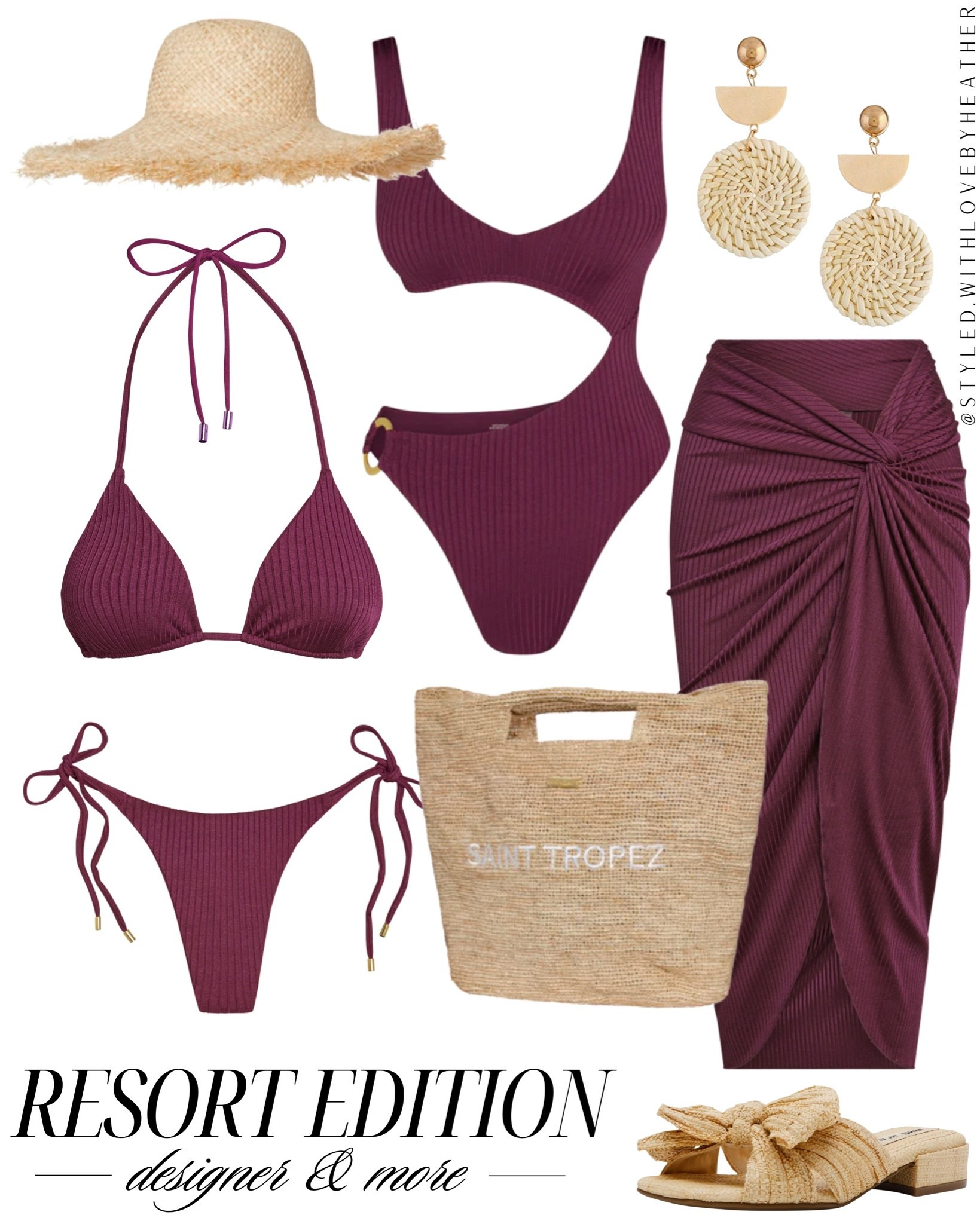 Bordeaux resortwear is taking over this summer 🍷✨
From chic ribbed swimwear and luxe sarongs to straw accessories and effortless vacation outfits — this rich girl beach aesthetic looks straight out of Saint-Tropez 🤍

These Amazon + designer-inspired resort finds are perfect for your next beach vacation, tropical getaway, honeymoon, or European summer trip ☀️ Everything linked in my LTK before it sells out 👏🏼

 

 #LTKootd #LTKSwim #LTKTravel