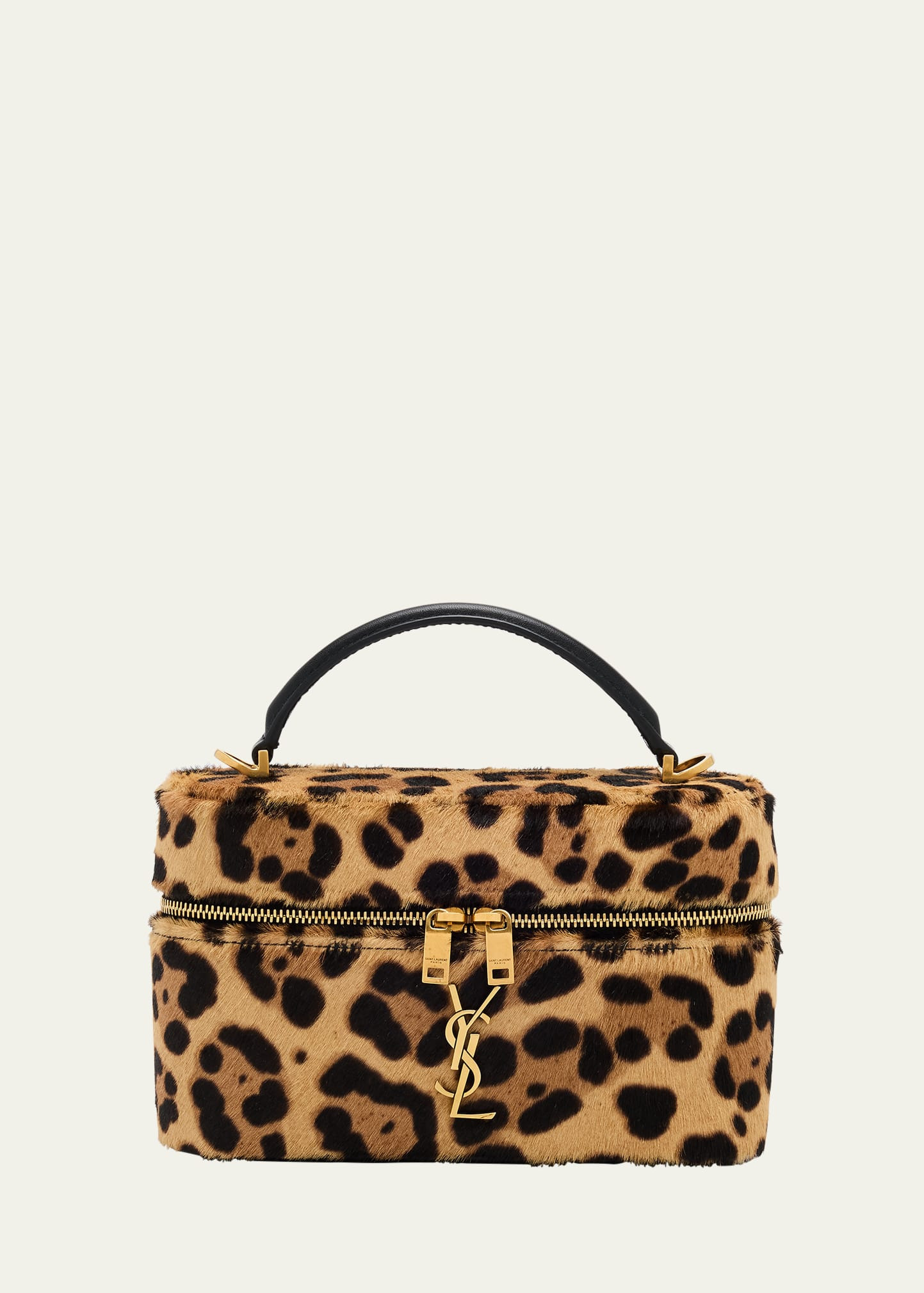Saint Laurent YSL Vanity Bag in Leopard-Print Calf Hair | Bergdorf Goodman
