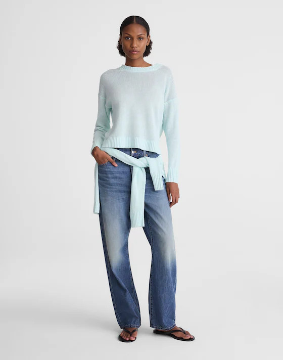 Linen Drop-Shoulder Sweater | Madewell