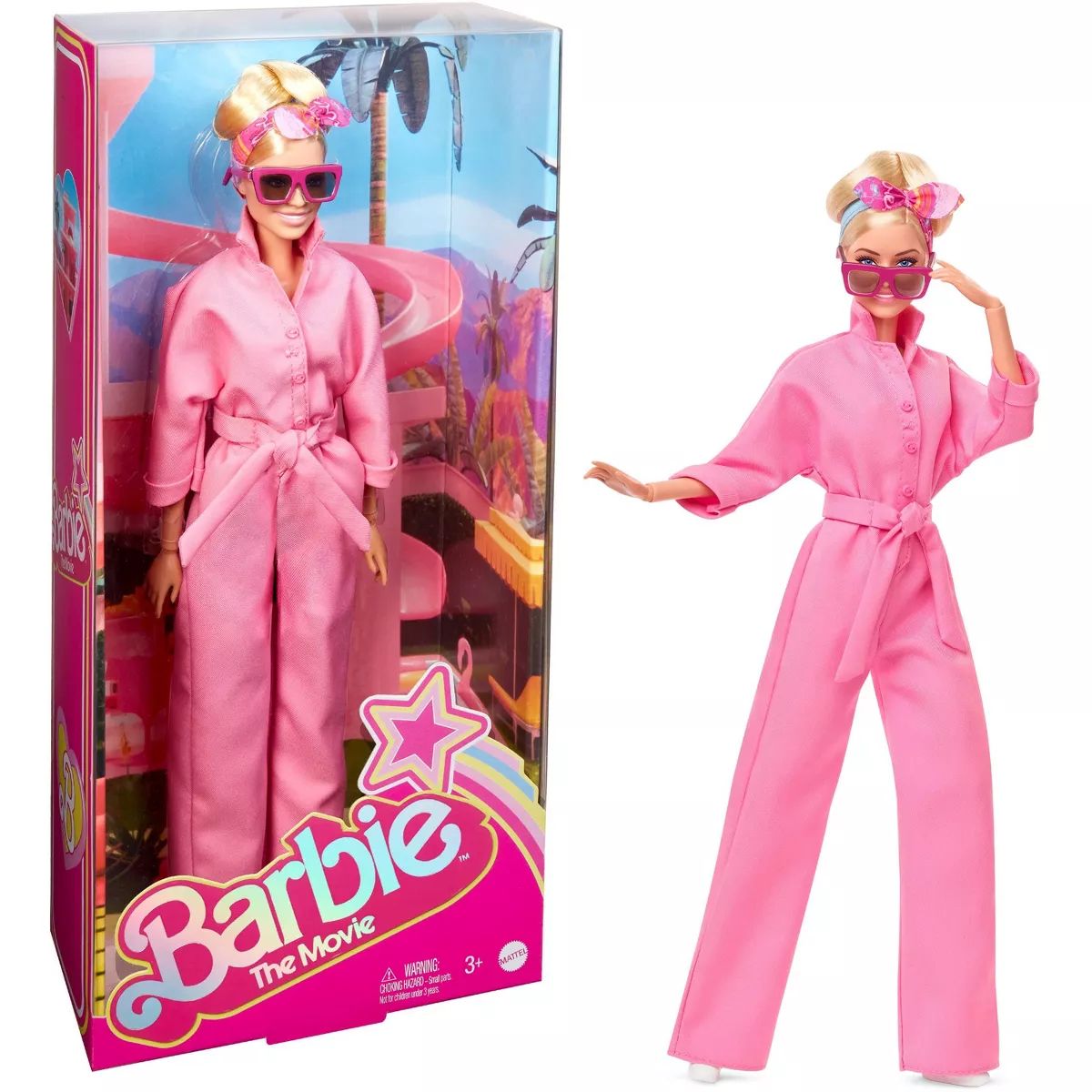 Barbie The Movie Collectible Doll Margot Robbie as Barbie in Pink Power Jumpsuit (Target Exclusiv... | Target