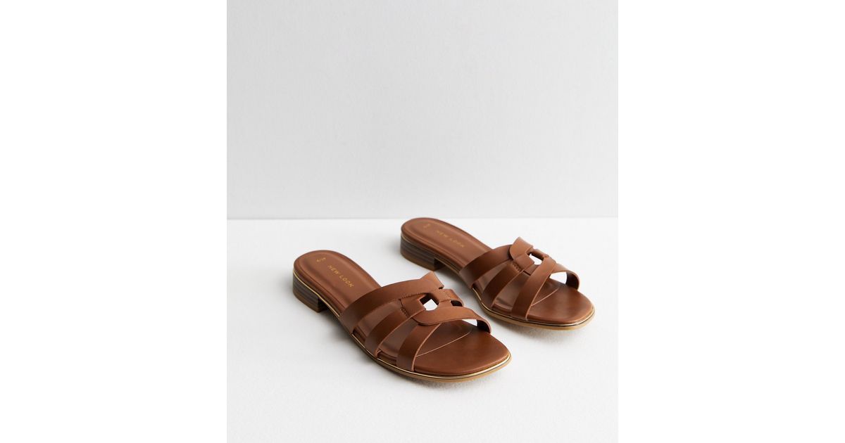 Tan Metal Trim Mule Sliders
						
						Add to Saved Items
						Remove from Saved Items | New Look (UK)