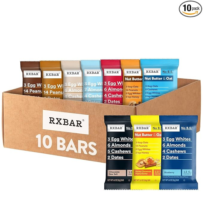 RXBAR Protein Bars, Snack Bars, Variety Pack (10 Count) | Amazon (US)
