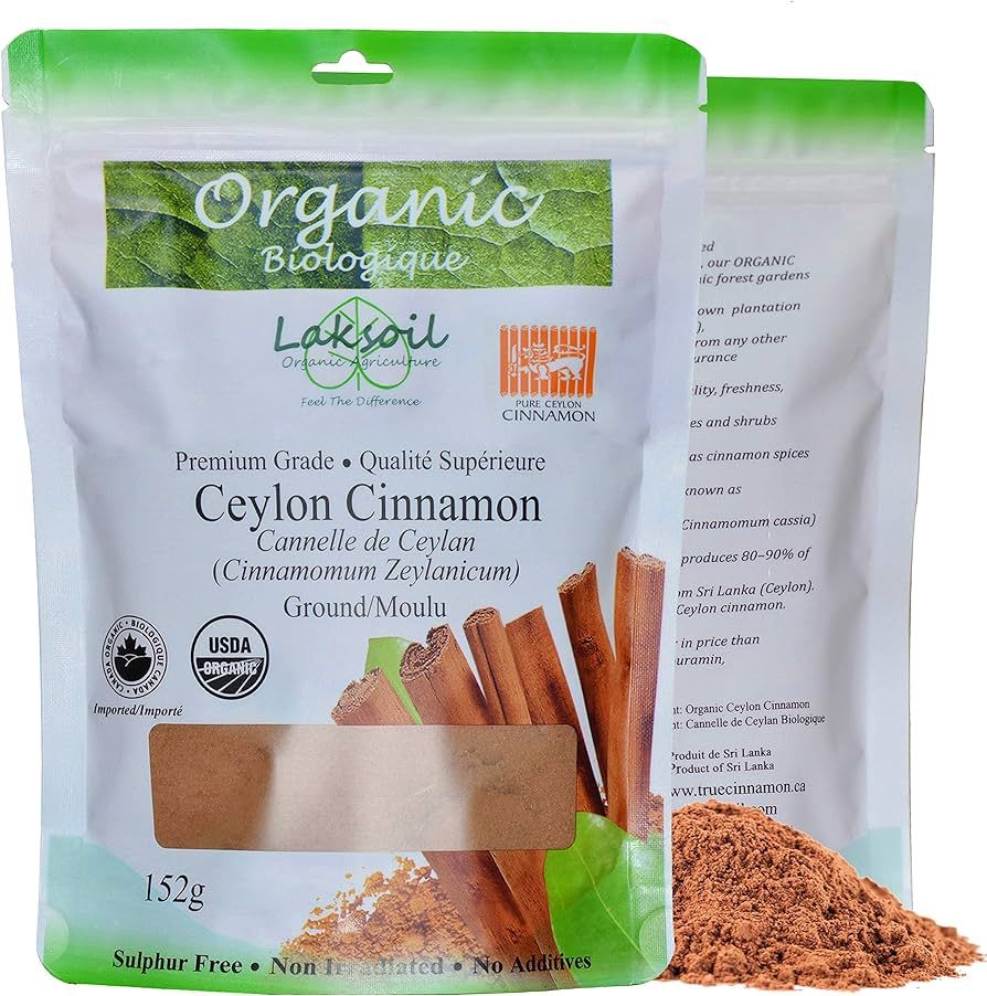 Certified Organic 152g/5.42oz Pure Ceylon/True Cinnamon Powder | Amazon (CA)