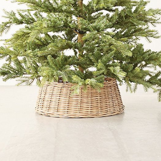 Wicker Basket Tree Skirt, Gray | Terrain