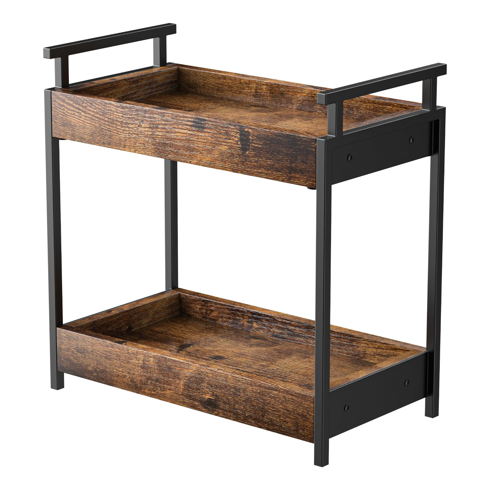 KLM Countertop Coffee Station Organizer, 2 Tier Wooden Shelf for Coffee Bar Accessories, Condimen... | Amazon (US)