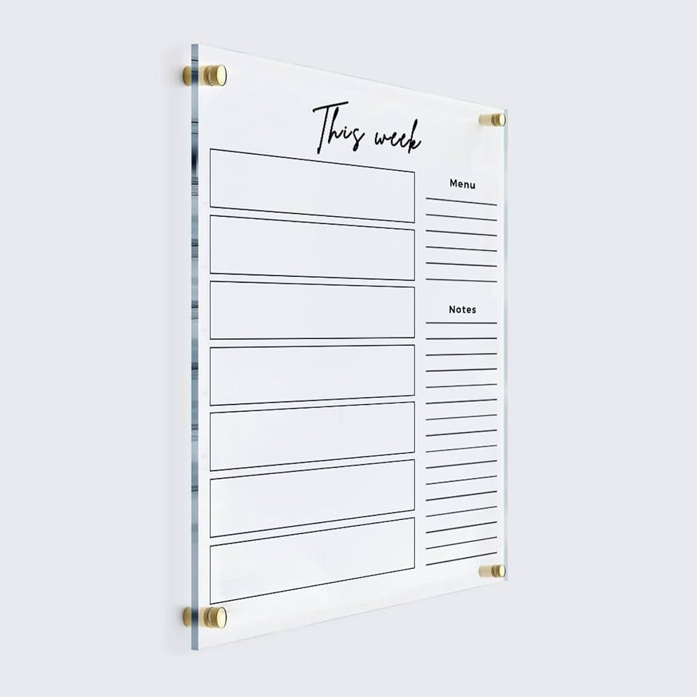 Personalized Acrylic Planner - Personalized Calendar 2024, To-Do List, Custom Wall Calendar, Dry ... | Amazon (US)