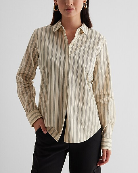 Slim Striped Portofino Shirt | Express