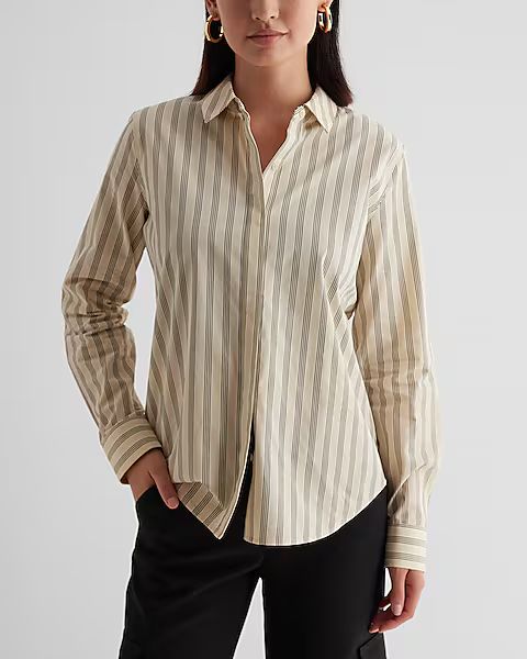 Slim Striped Portofino Shirt | Express