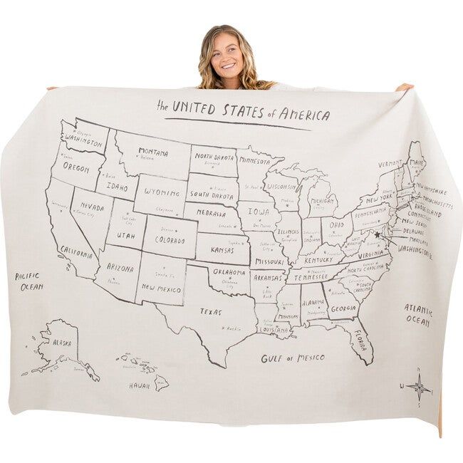 Playmats | Midi + Mat, USA Map (White) | Gathre from Maisonette | Maisonette